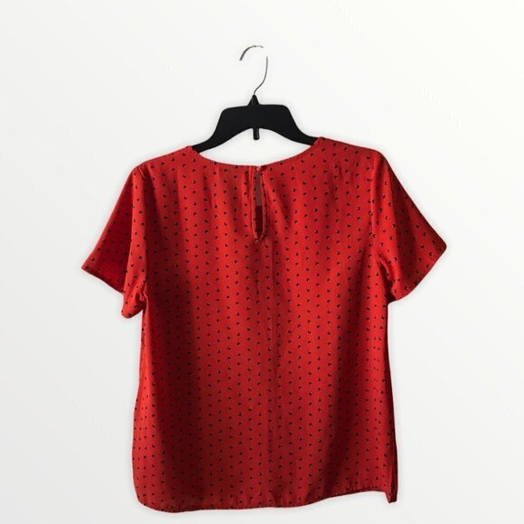 NWOT - Cynthia Rowley Short Sleeves Semi Sheer Blouse - Picture 2 of 13